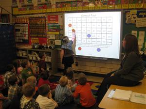 students at smartboard 